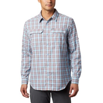 Columbia Overhemd Heren, Silver Ridge 2.0 Plaid Long Sleeve Blauw, 32DGYNMVU